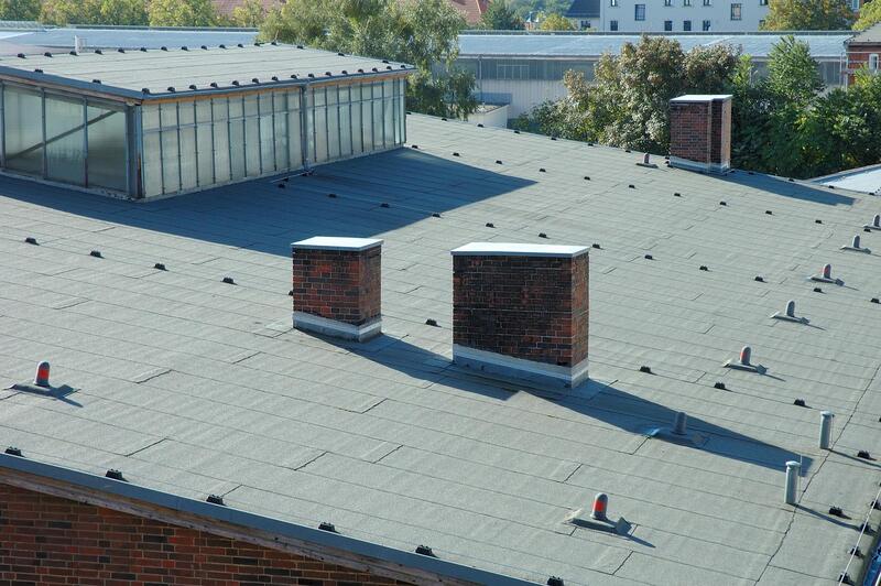 a commercial building roof